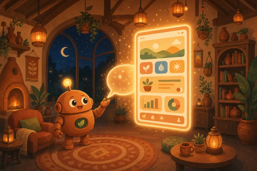 Google Stitch — экран из промпта